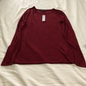 NWT WHBM Crew Long Sleeve Tee